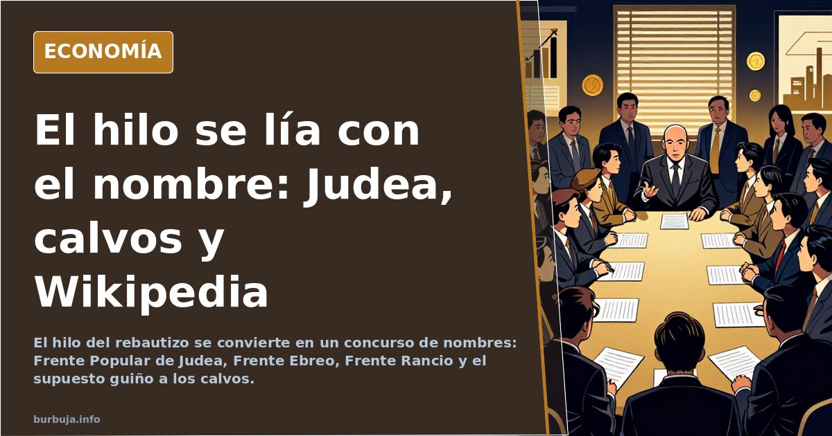 El hilo se lía con el nombre: Judea, calvos y Wikipedia