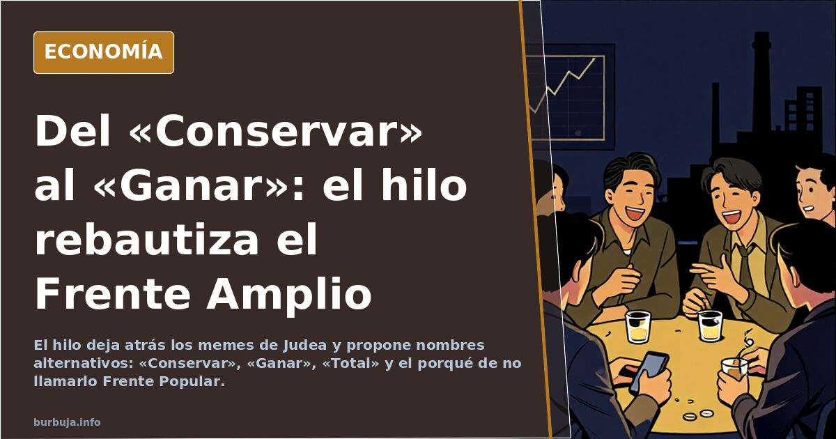 Del «Conservar» al «Ganar»: el hilo rebautiza el Frente Amplio