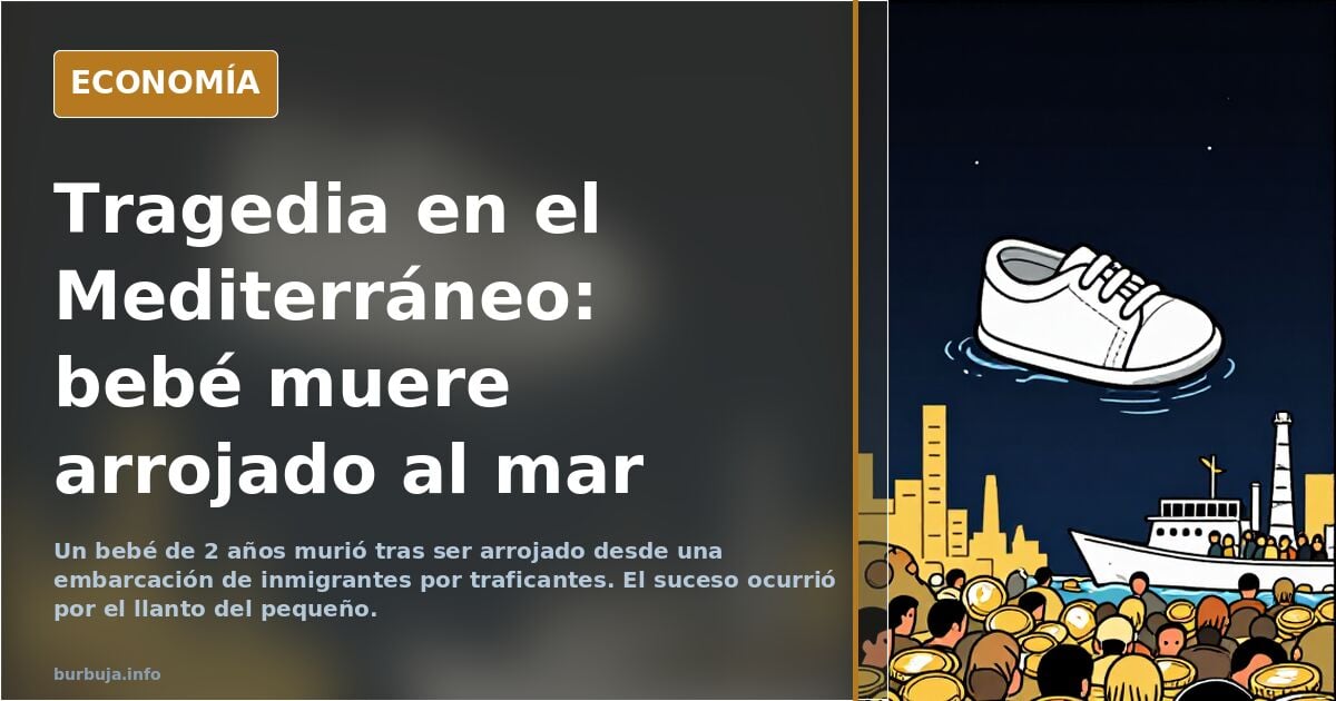 ÚLTIMA HORA | Muere un bebé de 2 años tras ser arrojado desde una embarcación de forasteros por traficantes que se enfadaron por su llanto