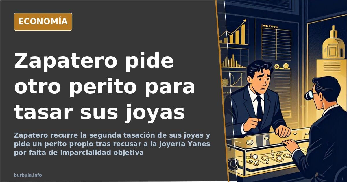 Balanza de la justicia con joyas y gráficos financieros al fondo, ilustración editorial sobre la tasación de las joyas de Zap