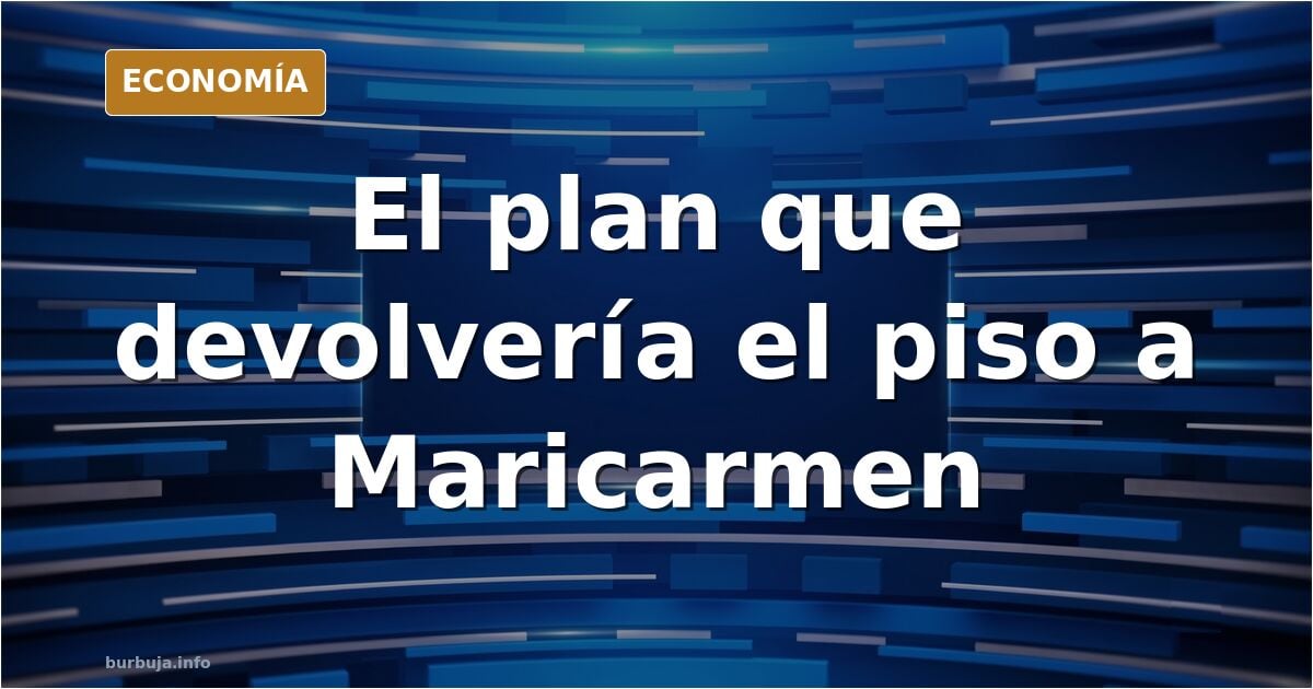Ilustración editorial de un bloque de viviendas de Madrid con cálculos del plan Reviva y monedas doradas sobre fondo azul mar