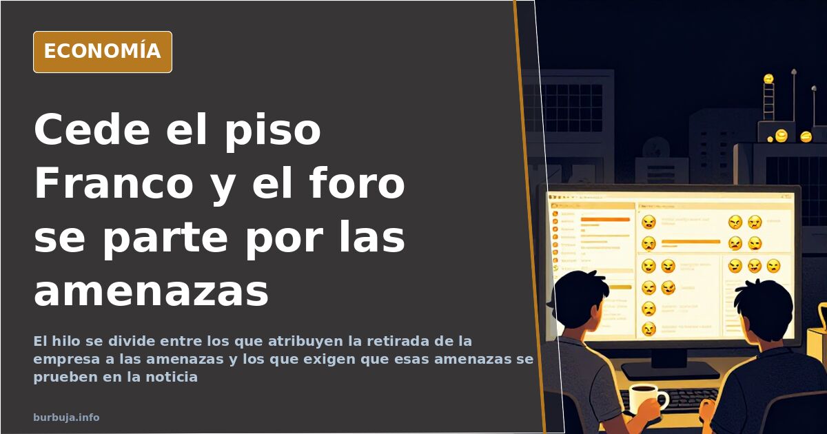 Cede el piso Franco y el foro se parte por las amenazas