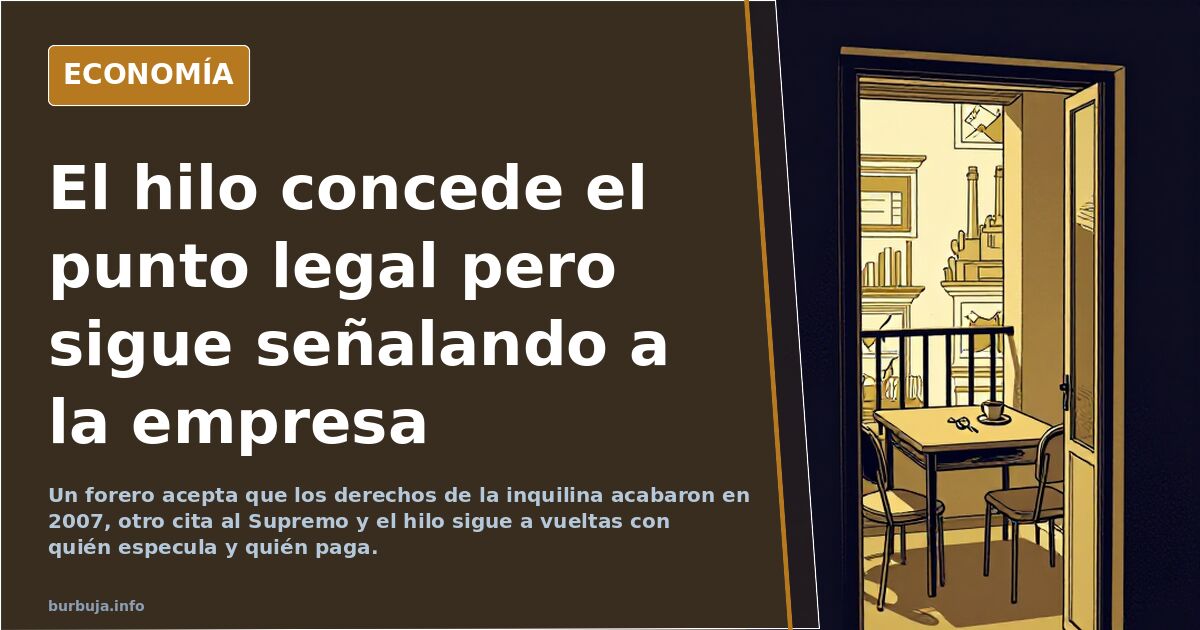 El hilo concede el punto legal pero sigue señalando a la empresa