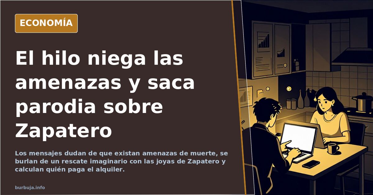 El hilo niega las amenazas y saca parodia sobre Zapatero