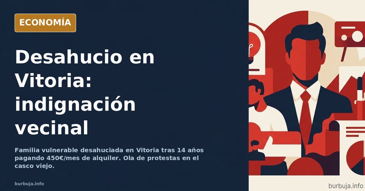 Urgente se lia parda - Ola de indignación en el casco viejo de Vitoria tras el desahucio de una familia vulnerable con dos menores
