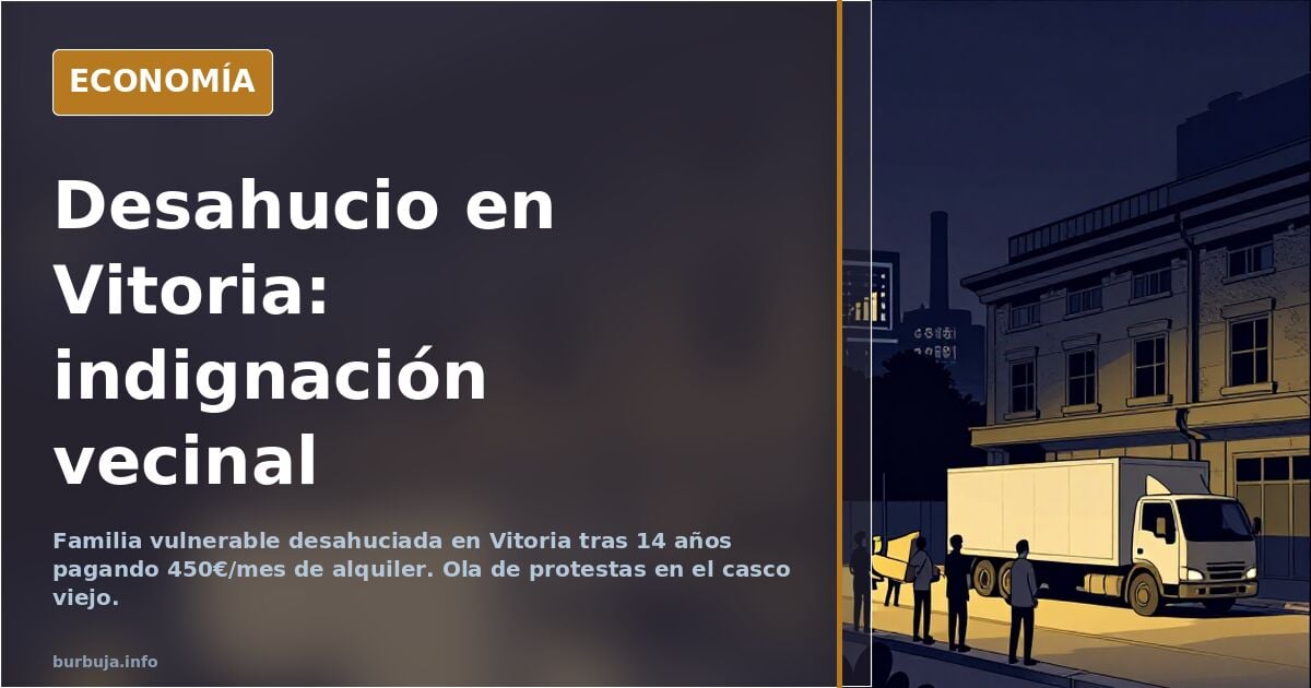 Urgente se lia parda - Ola de indignación en el casco viejo de Vitoria tras el desahucio de una familia vulnerable con dos menores