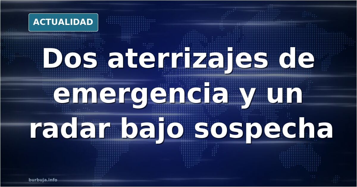 Avión comercial descendiendo sobre la costa mediterránea con la sierra de Aitana al fondo y antenas de radar en primer plano