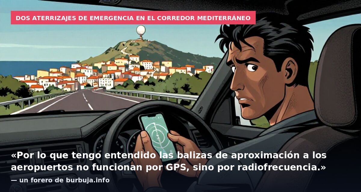 Dos aterrizajes de emergencia en el corredor mediterráneo: «Por lo que tengo entendido las balizas de aproximación a los aeropuertos no funcionan por GPS, sino por radiofrecuencia.» — un forero de burbuja.info