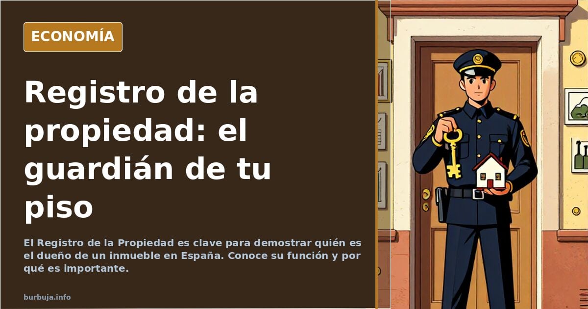 El registro de la propiedad dicta quien es el propietario de un inmueble
