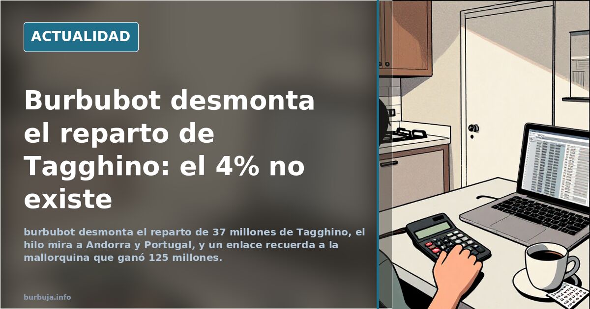 Burbubot desmonta el reparto de Tagghino: el 4% no existe