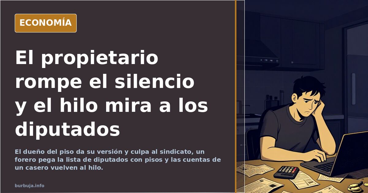 El propietario rompe el silencio y el hilo mira a los diputados