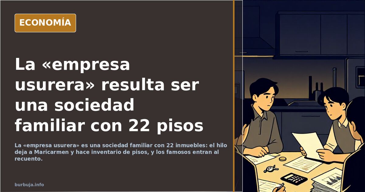 La «empresa usurera» resulta ser una sociedad familiar con 22 pisos