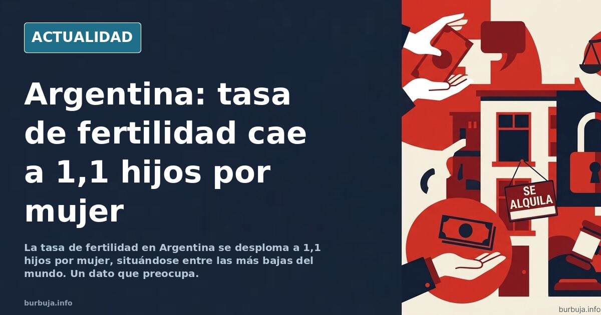 Argentina desploma su tasa natalidad