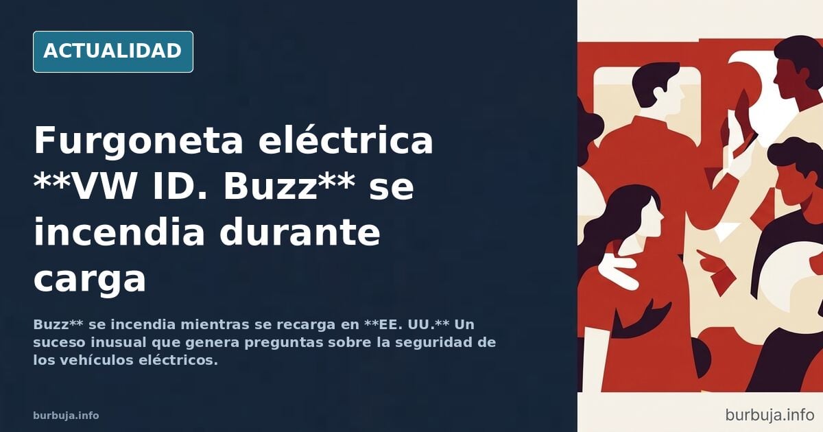 Fragoneta WV eléctrica se incendia sola mientras se recarga.
