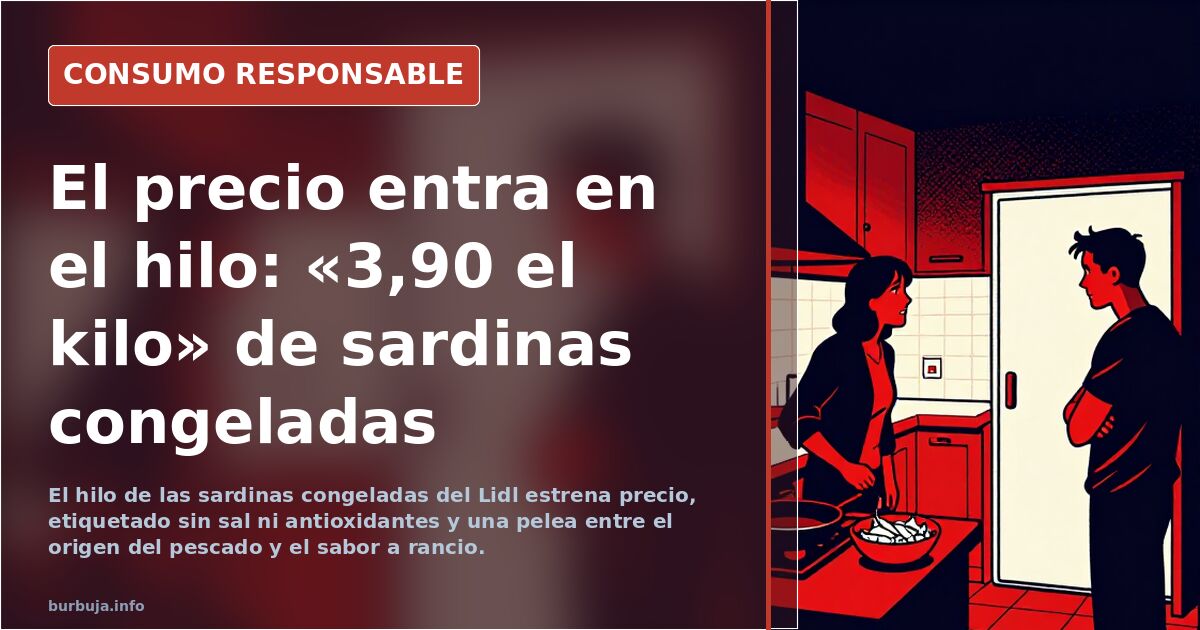 El precio entra en el hilo: «3,90 el kilo» de sardinas congeladas