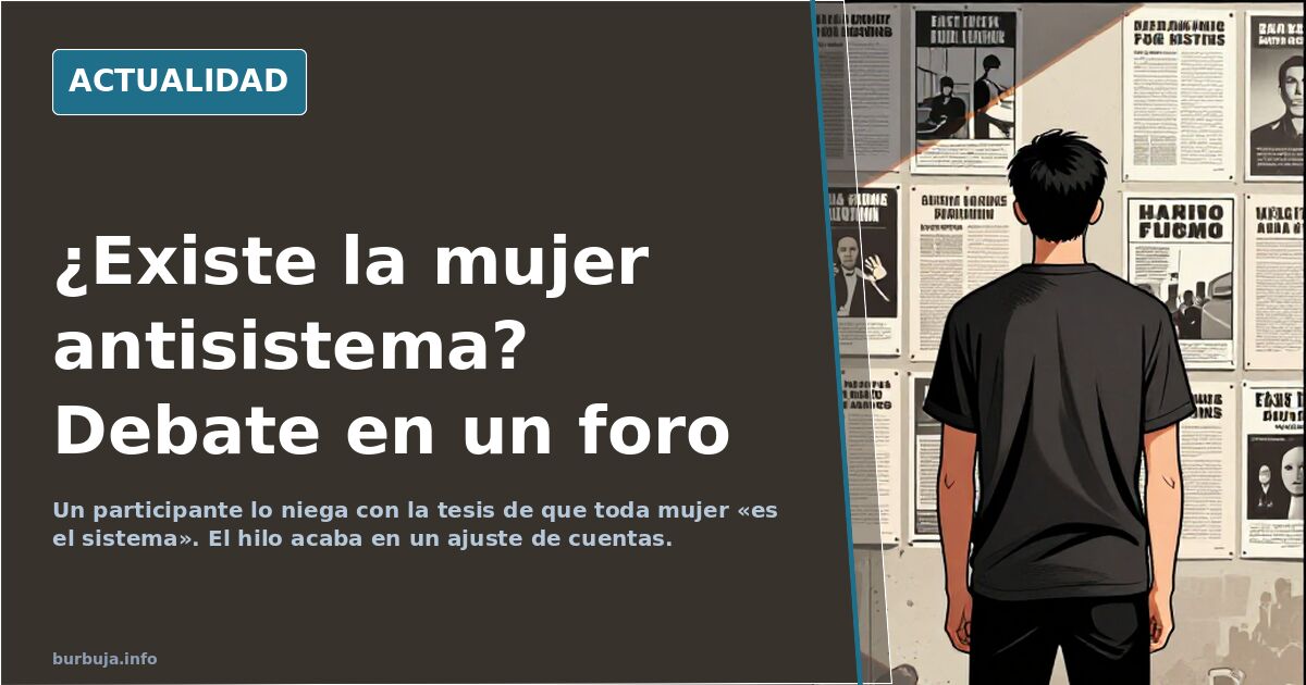 Ilustración editorial sobre si existe la mujer antisistema