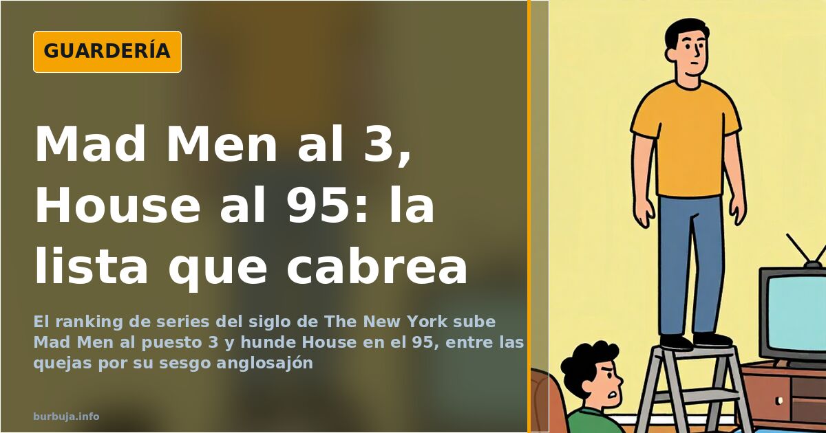 Lista de las 100 mejores series del siglo XXI con Mad Men en el puesto 3 y House en el 95