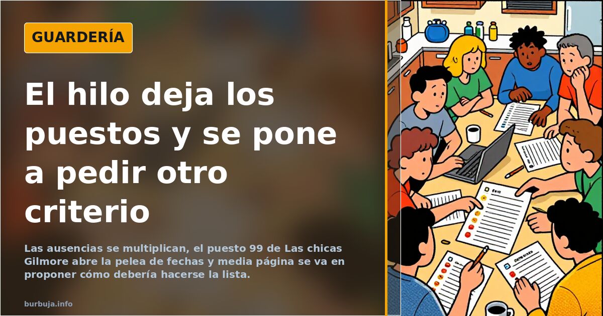 El hilo deja los puestos y se pone a pedir otro criterio