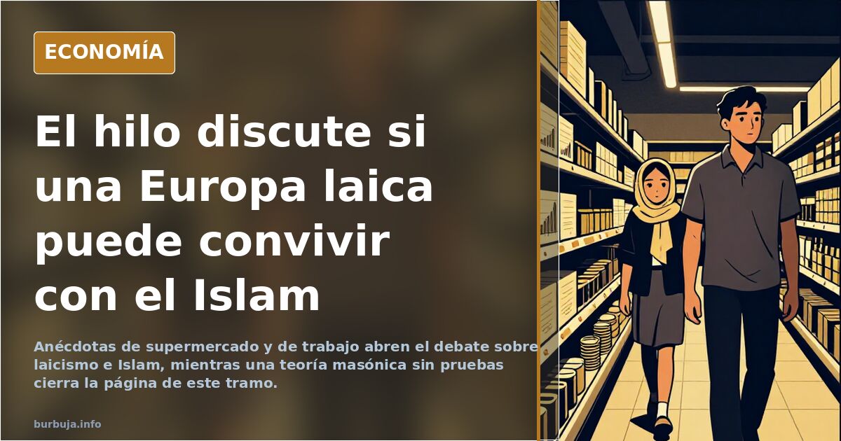 El hilo discute si una Europa laica puede convivir con el Islam