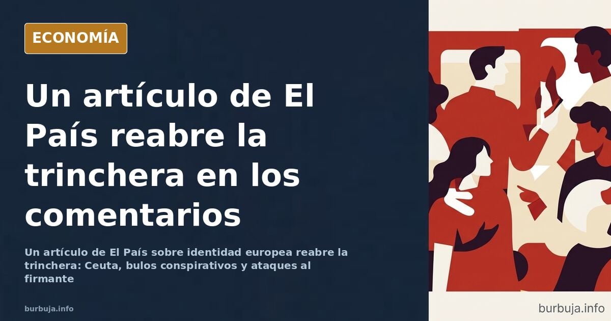 Ilustración editorial de un mapa de Europa con gráficos demográficos y siluetas de población bajo el titular sobre Europa bla