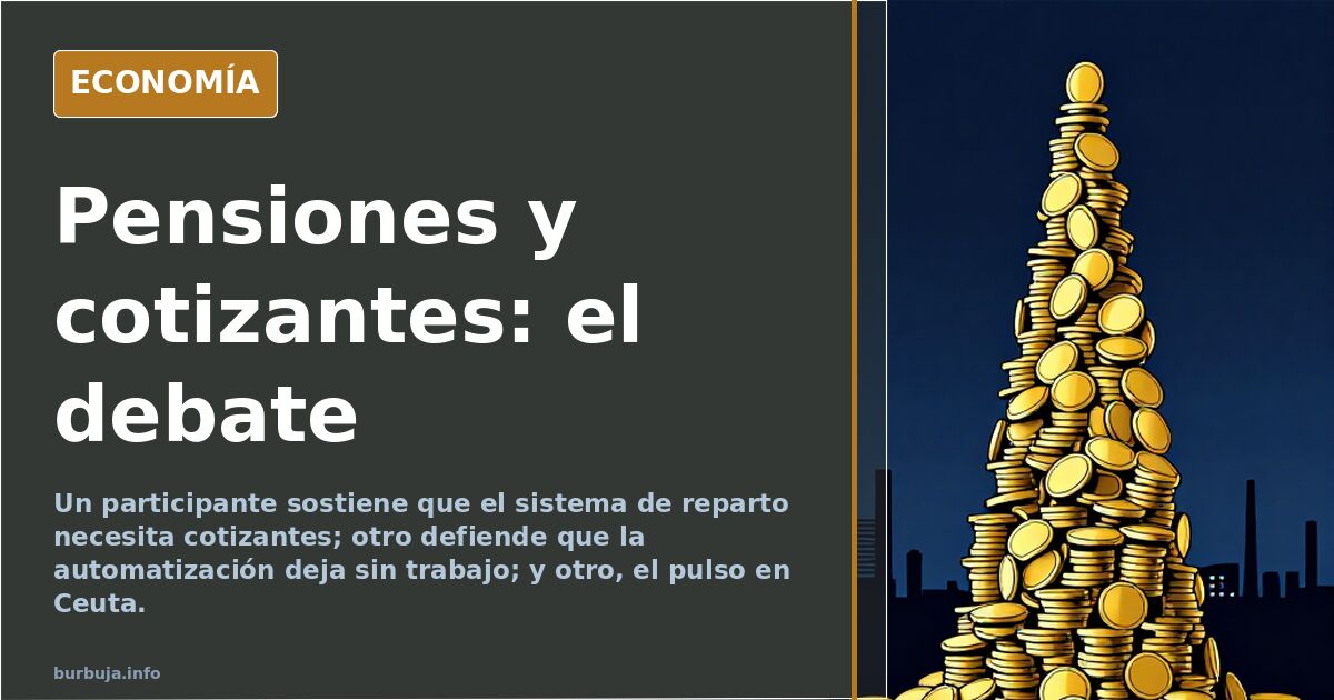 Ilustración sobre el debate de inmigración y pensiones