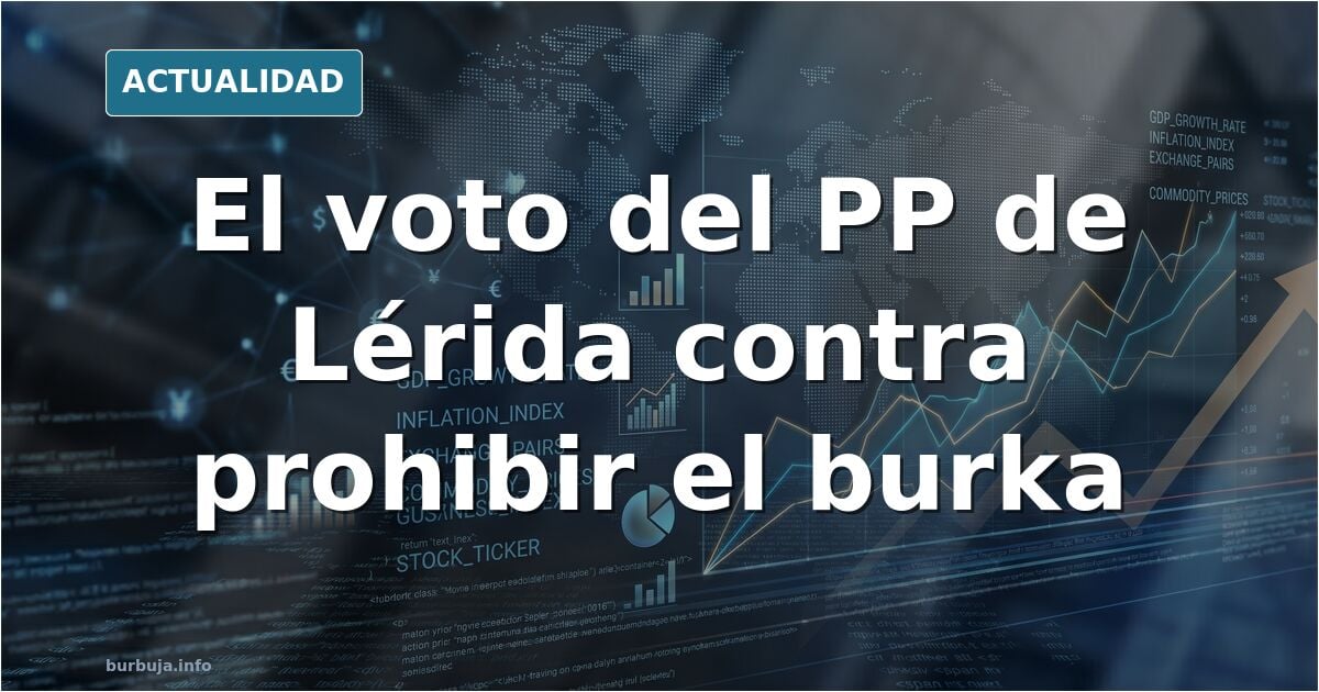 Fachada de un ayuntamiento con bandera institucional y silueta de un edil del PP que votó contra prohibir el burka en Lleida