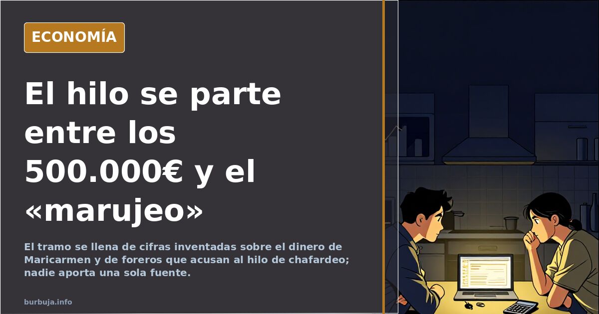 El hilo se parte entre los 500.000€ y el «marujeo»