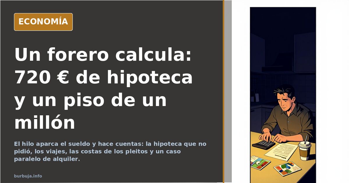 Un forero calcula: 720 € de hipoteca y un piso de un millón