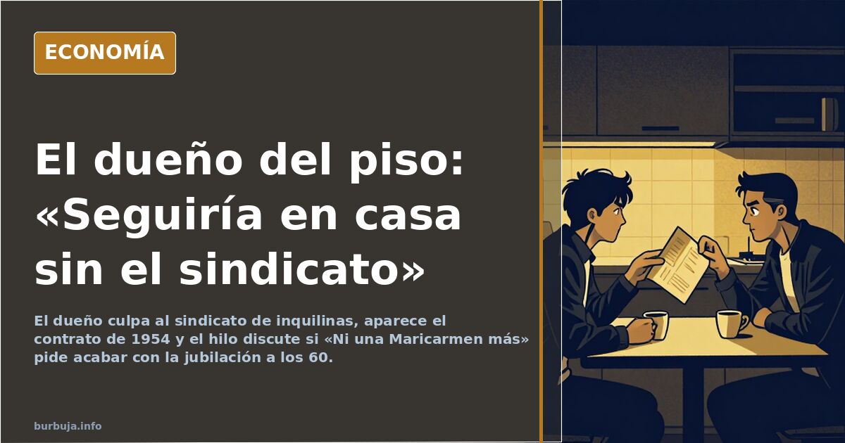 El dueño del piso: «Seguiría en casa sin el sindicato»