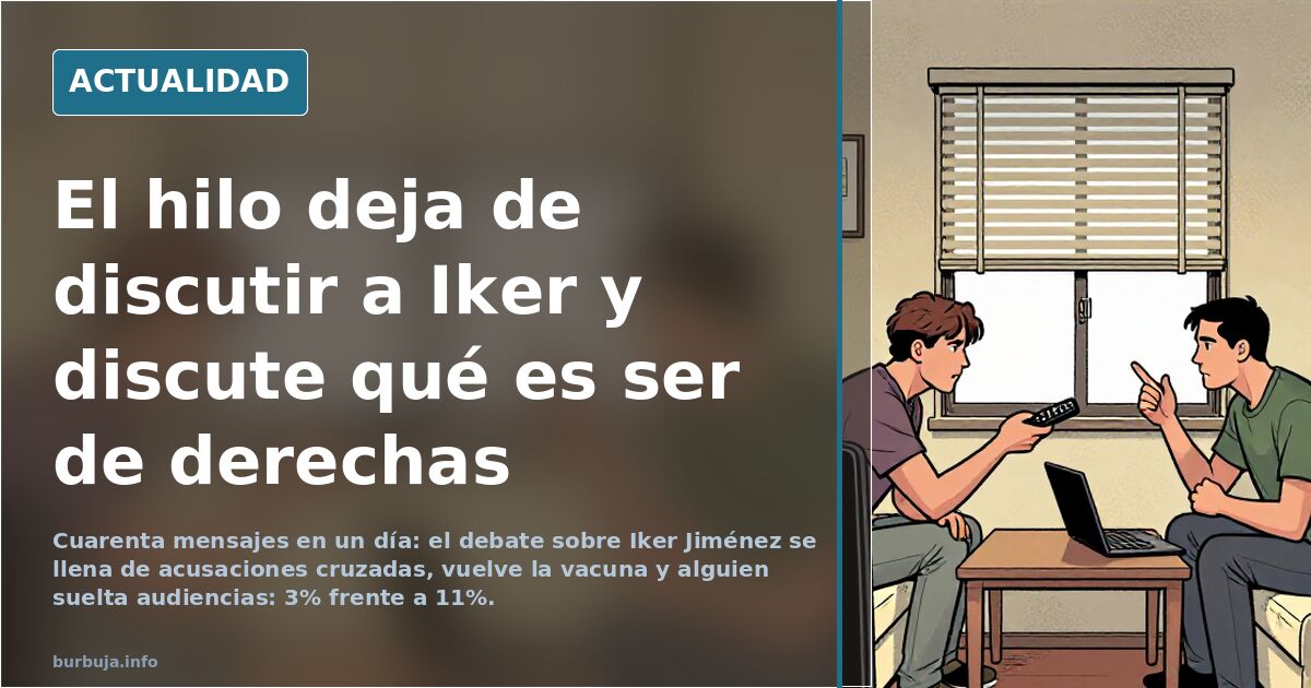 El hilo deja de discutir a Iker y discute qué es ser de derechas