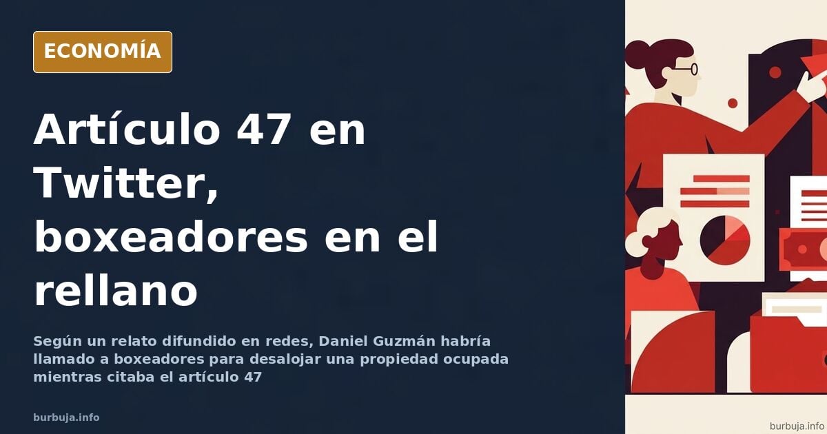 Ilustración editorial sobre el caso Guzmán y las críticas por vivienda y propiedad