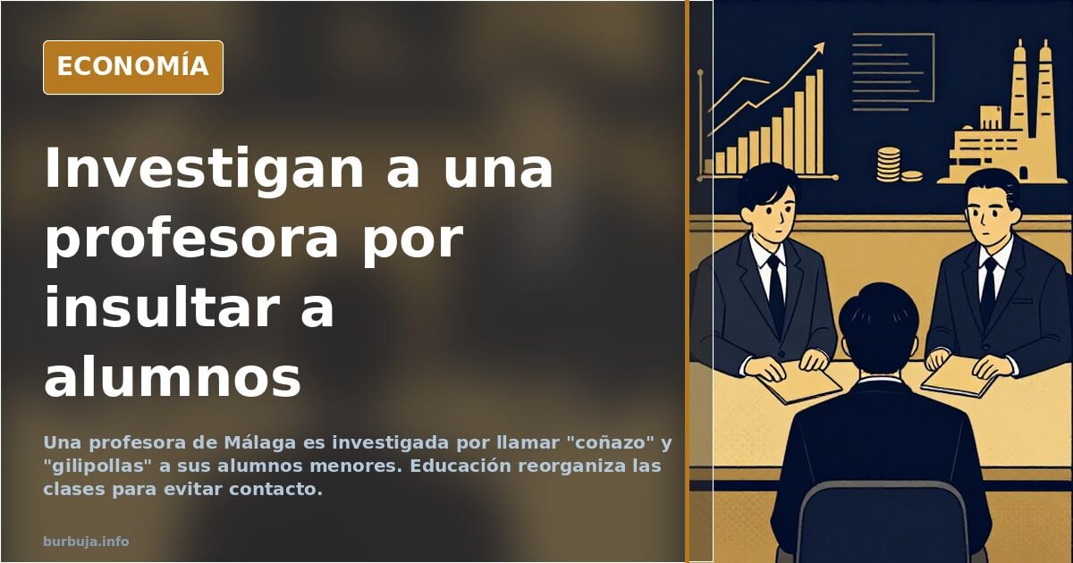 SENSIBILIDAD FEMENINA en la EDUCACIÓN: una profesora INVESTIGADA por llamar a sus ALUMNOS MENORES "******", "pimpollo soez" o "gilipilas"....
