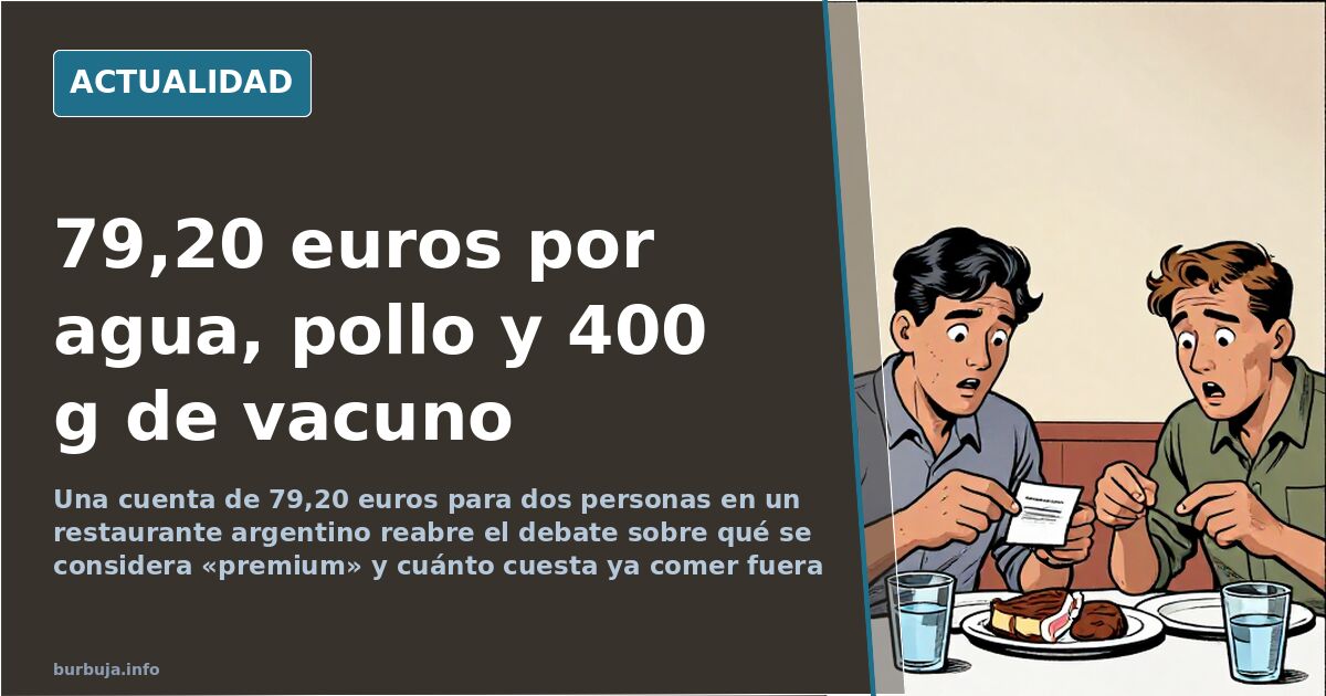 Ración de asado de vacuno para compartir y un vaso de agua sobre mesa de restaurante argentino junto a la cuenta impresa