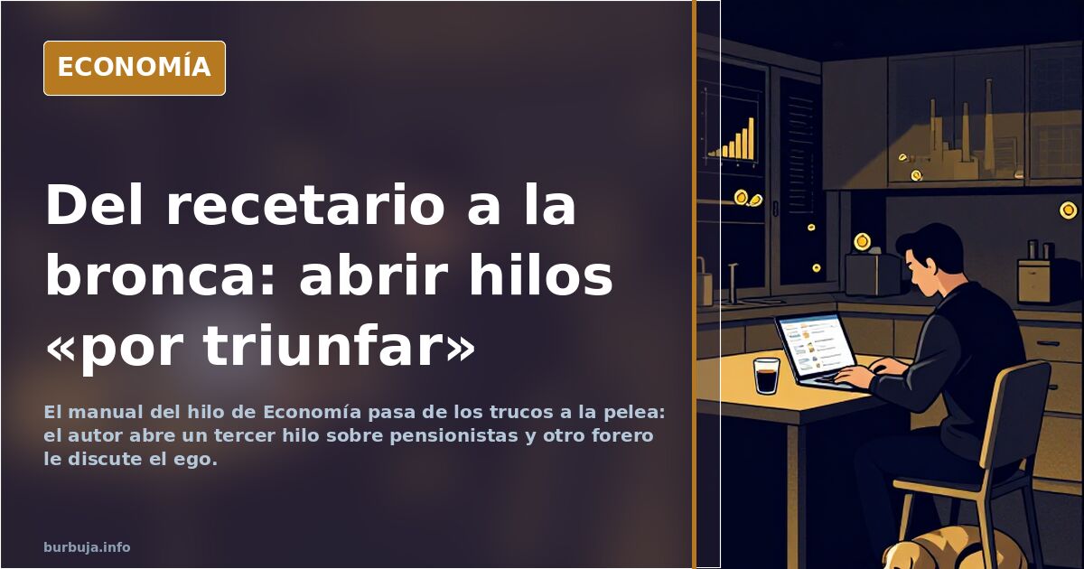 Del recetario a la bronca: abrir hilos «por triunfar»