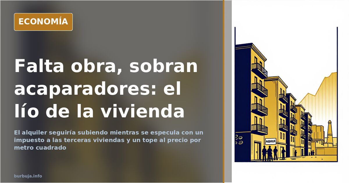 Varias personas durante una manifestación por la crisis de la vivienda