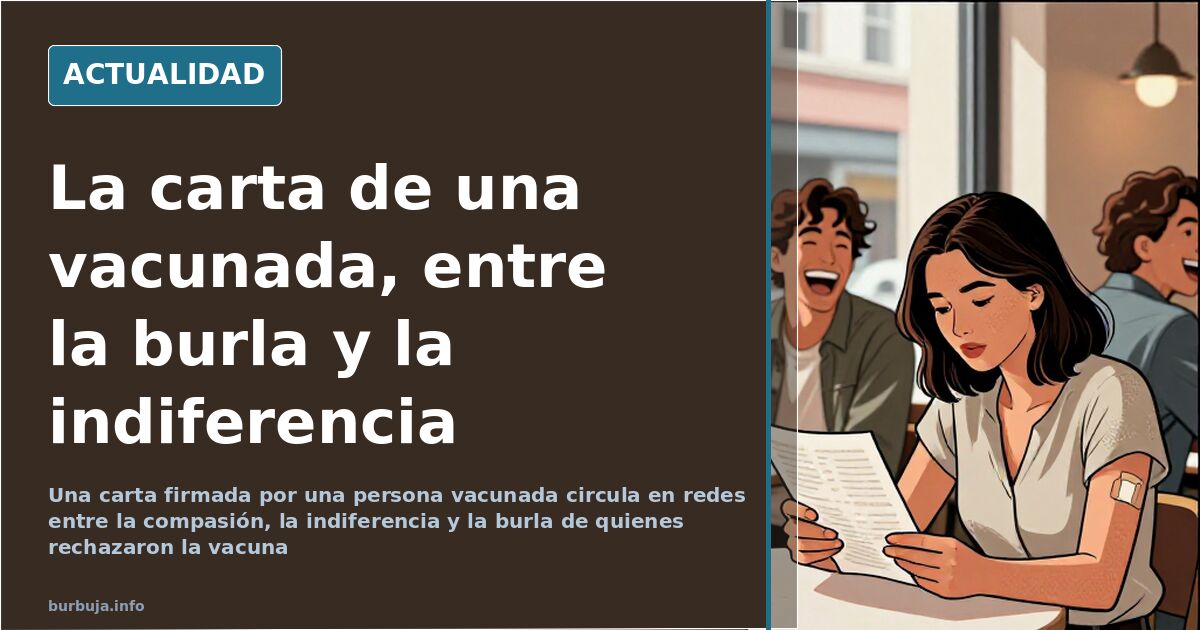 Persona mirando en la pantalla de su móvil la carta de una vacunada
