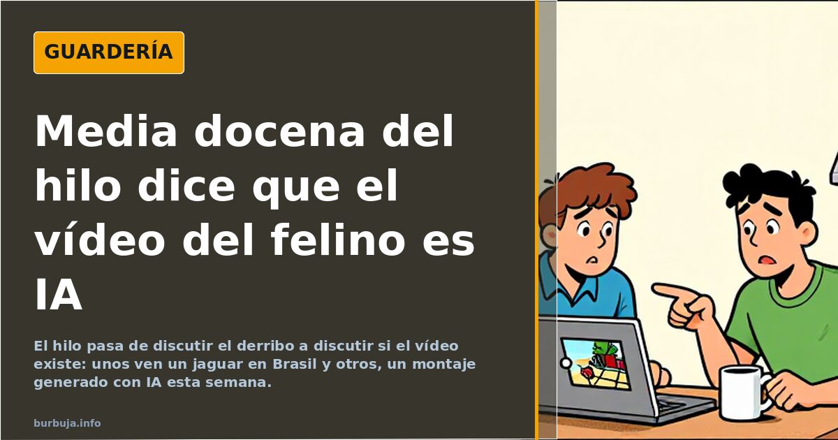 Media docena del hilo dice que el vídeo del felino es IA