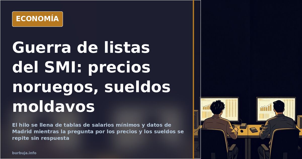 Guerra de listas del SMI: precios noruegos, sueldos moldavos