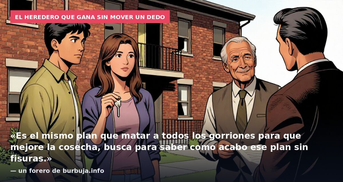 El heredero que gana sin mover un dedo: «Es el mismo plan que matar a todos los gorriones para que mejore la cosecha, busca para saber como acabo ese plan sin fisuras.» — un forero de burbuja.info