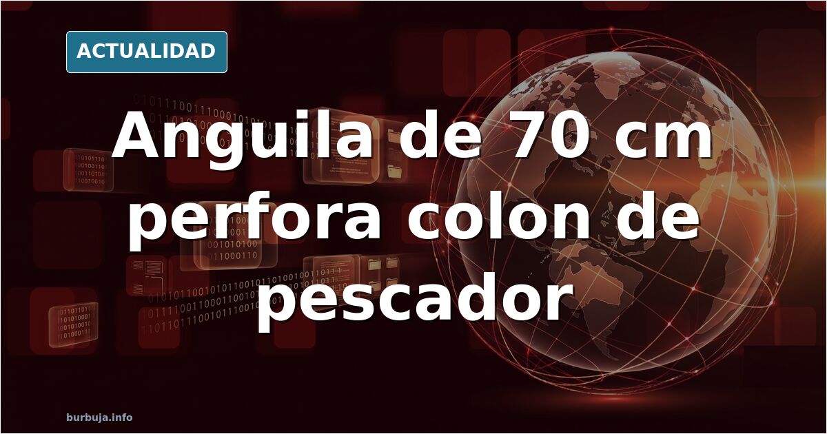 Un pescador termina en el hospital después de que una anguila de casi 70 centímetros le perforase el colon