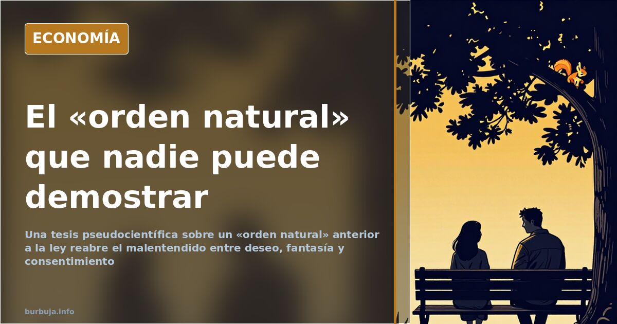 Ilustración editorial sobre la falsa idea del «orden natural» que justificaría la violación frente al consentimiento y la ley