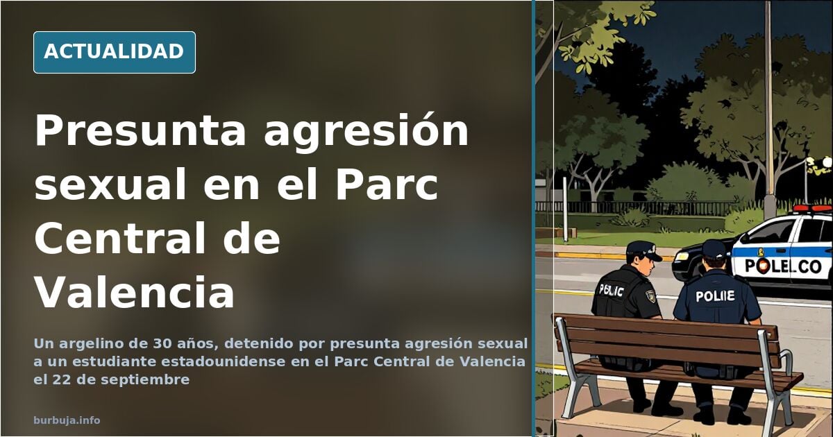 Vista nocturna del Parc Central de Valencia, escenario de la presunta agresión sexual que derivó en una detención policial