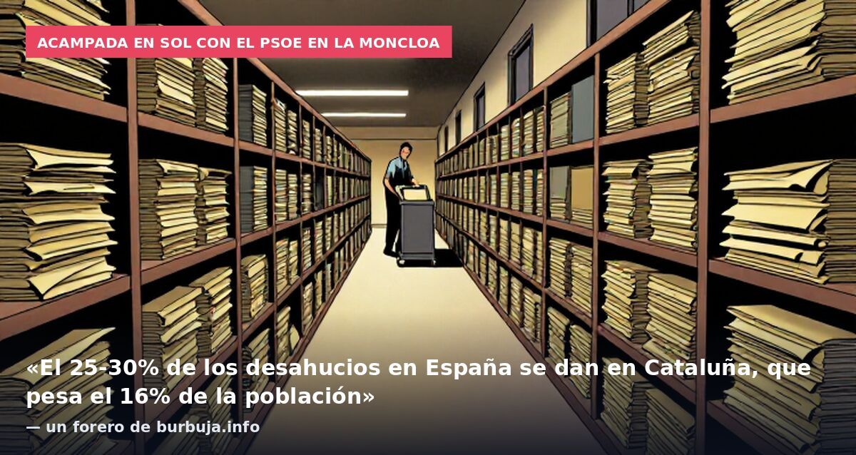 Acampada en Sol con el PSOE en La Moncloa: «El 25-30% de los desahucios en España se dan en Cataluña, que pesa el 16% de la población» — un forero de burbuja.info