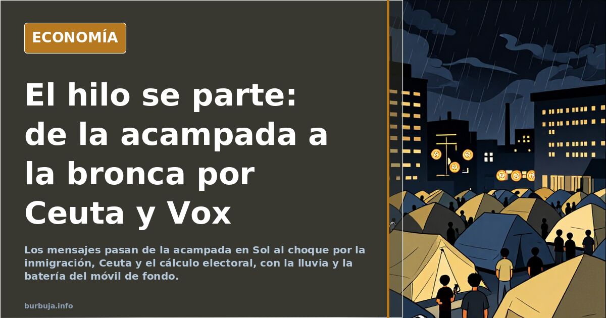 El hilo se parte: de la acampada a la bronca por Ceuta y Vox