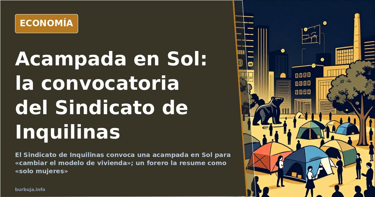 Tiendas de campaña en una plaza urbana nocturna