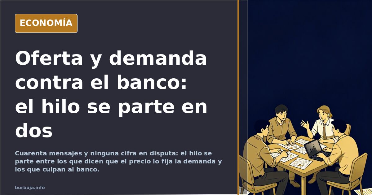 Oferta y demanda contra el banco: el hilo se parte en dos