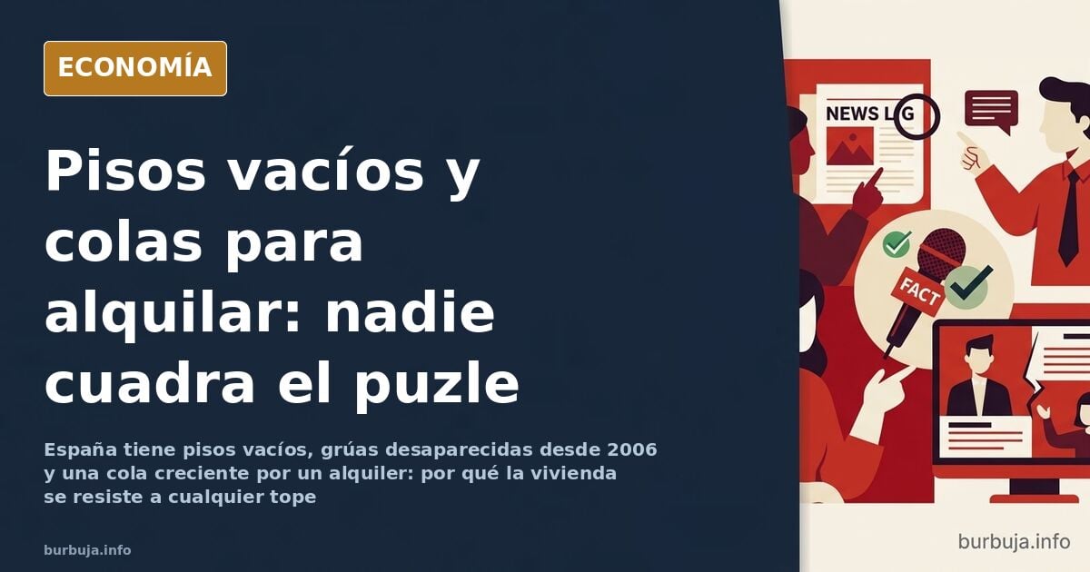 Grúas paradas en una ciudad española, símbolo del problema de la vivienda en España