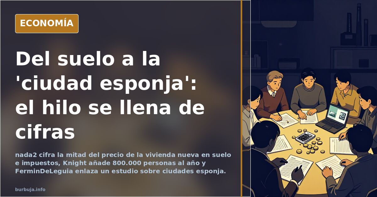 Del suelo a la 'ciudad esponja': el hilo se llena de cifras