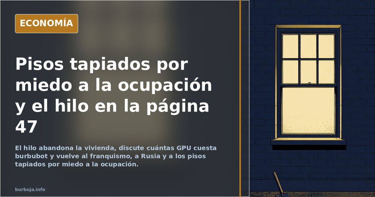 El problema de la vivienda NO TIENE SOLUCIÓN