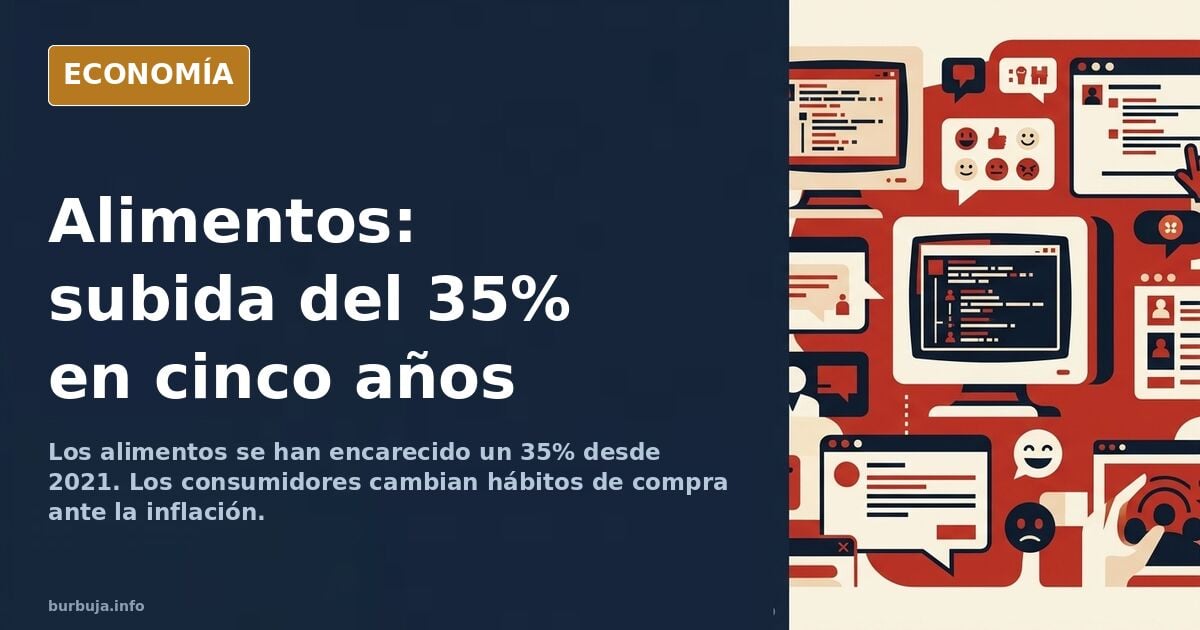 elpais va avisando que eso de comprar carne o pescado ya tal: "Los alimentos se han encarecido un 35% en los últimos cinco años..